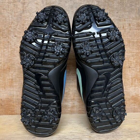 Nike Roshe G Tour Men's 9 Shoes Triple Black Leather Lace Up Running Golf Cleats - Picture 7 of 10